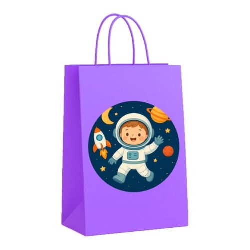 Sacola de Papel Personalizada Infantil Astronauta