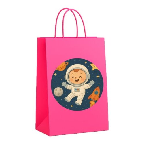 Sacola de Papel Personalizada Infantil Astronauta Baby
