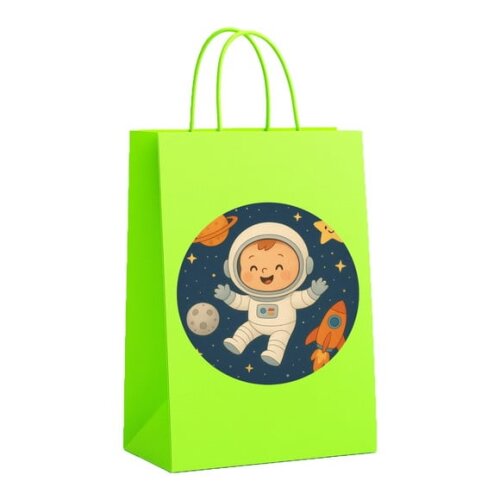 Sacola de Papel Personalizada Infantil Astronauta Baby