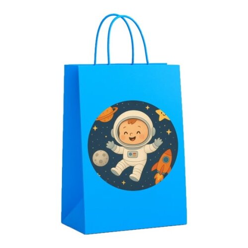 Sacola de Papel Personalizada Infantil Astronauta Baby