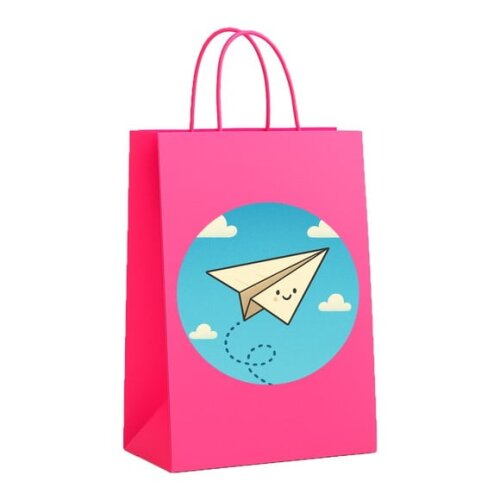 Sacola de Papel Personalizada Infantil Aviãozinho de Papel