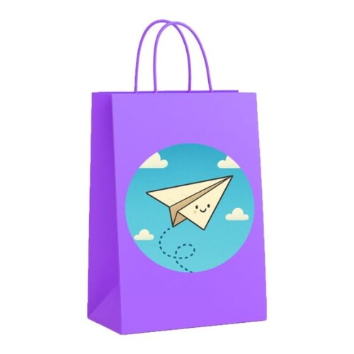Sacola de Papel Personalizada Infantil Aviãozinho de Papel