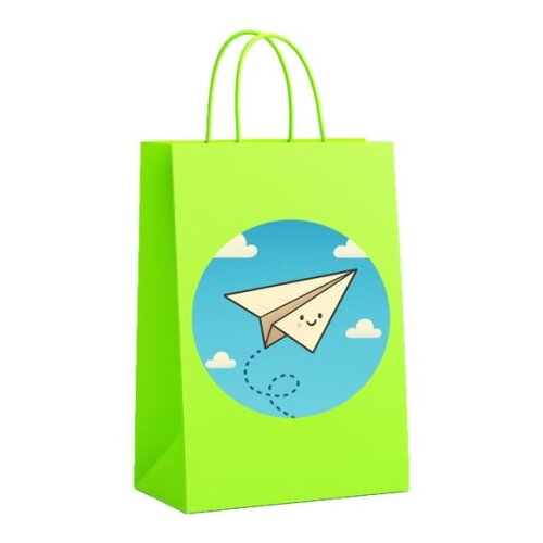 Sacola de Papel Personalizada Infantil Aviãozinho de Papel