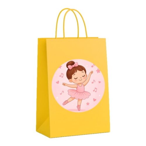 Sacola de Papel Personalizada Infantil Bailarina