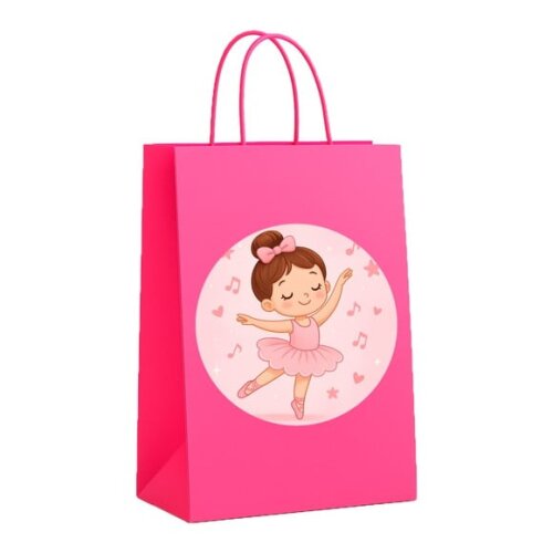 Sacola de Papel Personalizada Infantil Bailarina