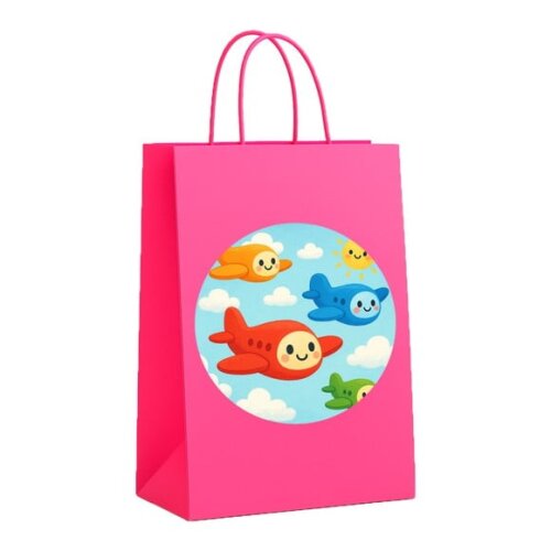 Sacola de Papel Personalizada Infantil Aviões