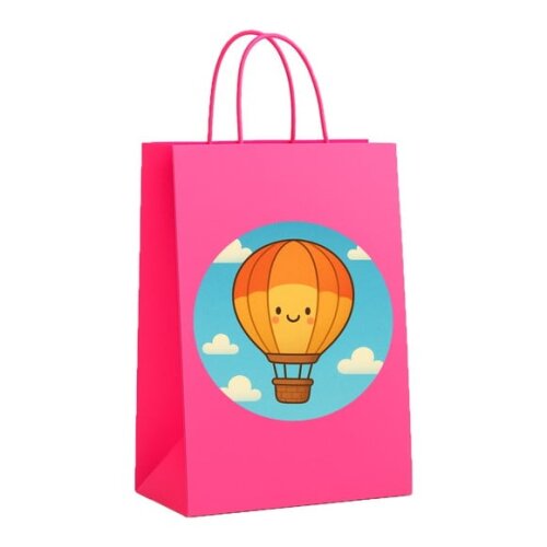 Sacola de Papel Personalizada Infantil Balão de Ar Quente