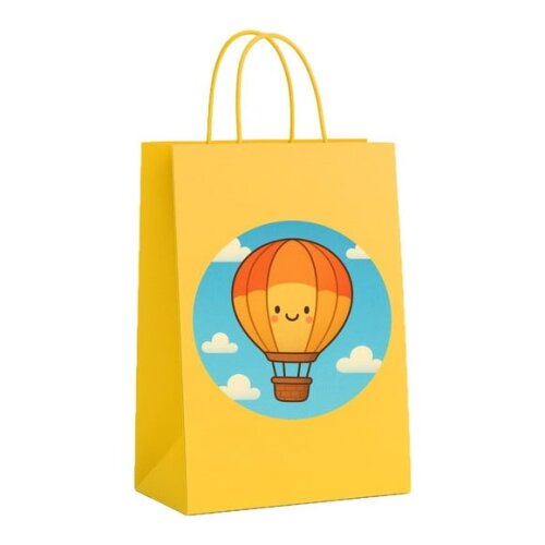 Sacola de Papel Personalizada Infantil Balão de Ar Quente