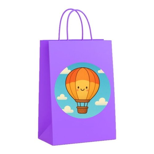 Sacola de Papel Personalizada Infantil Balão de Ar Quente