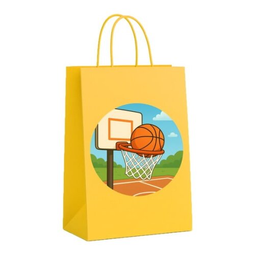 Sacola de Papel Personalizada Infantil Basquete