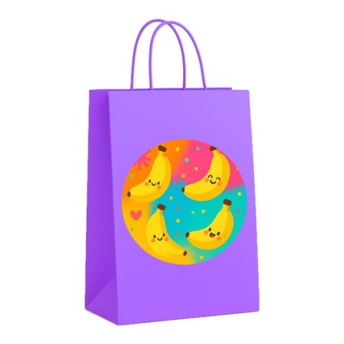 Sacola de Papel Personalizada Infantil Bananas Divertidas