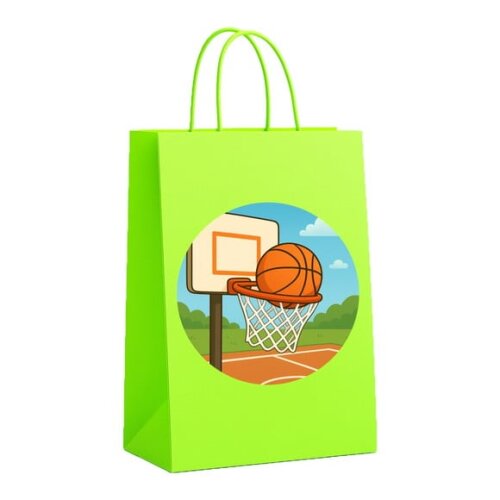 Sacola de Papel Personalizada Infantil Basquete