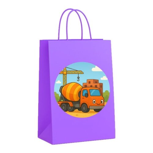 Sacola de Papel Personalizada Infantil Betoneira