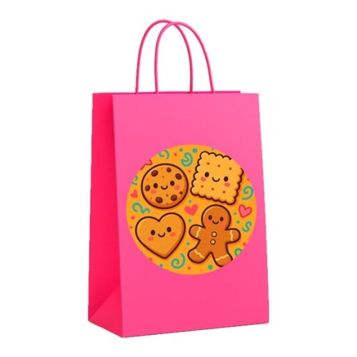 Sacola de Papel Personalizada Infantil Biscoitinhos