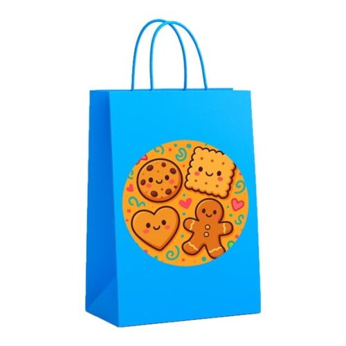 Sacola de Papel Personalizada Infantil Biscoitinhos