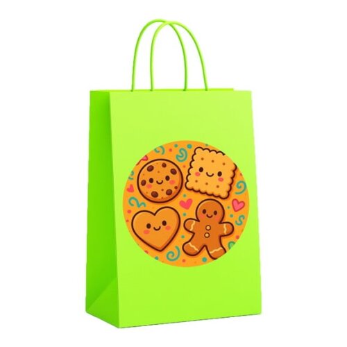 Sacola de Papel Personalizada Infantil Biscoitinhos