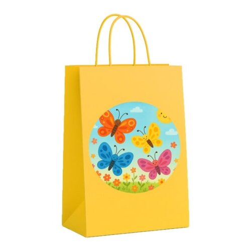 Sacola de Papel Personalizada Infantil Borboletas