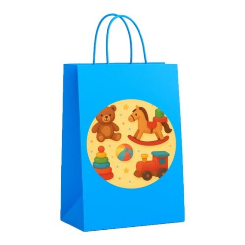 Sacola de Papel Personalizada Infantil Brinquedos Clássicos
