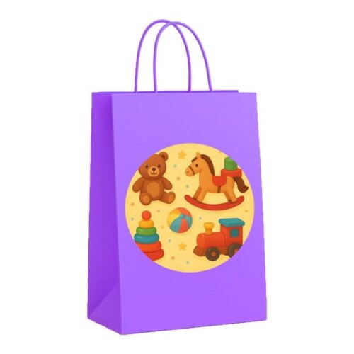 Sacola de Papel Personalizada Infantil Brinquedos Clássicos