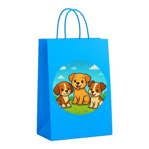 Sacola de Papel Personalizada Infantil Cachorrinhos