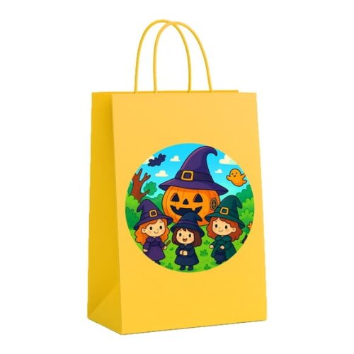 Sacola de Papel Personalizada Infantil Bruxinhas Fofas