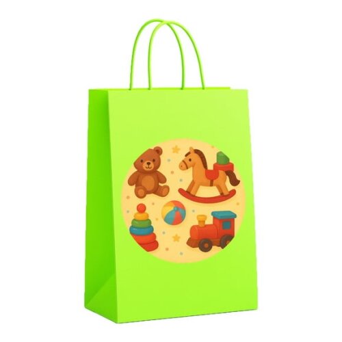 Sacola de Papel Personalizada Infantil Brinquedos Clássicos
