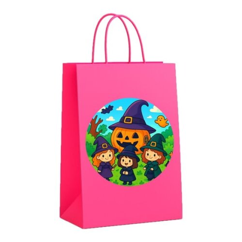 Sacola de Papel Personalizada Infantil Bruxinhas Fofas