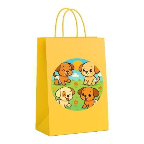 Sacola de Papel Personalizada Infantil Cachorrinhos Baby