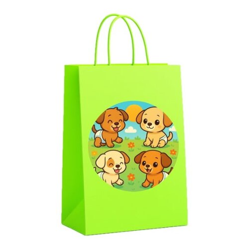 Sacola de Papel Personalizada Infantil Cachorrinhos Baby