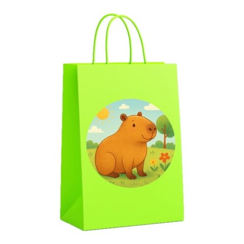 Sacola de Papel Personalizada Infantil Capivara