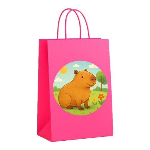 Sacola de Papel Personalizada Infantil Capivara