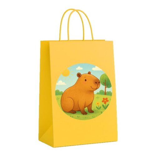 Sacola de Papel Personalizada Infantil Capivara