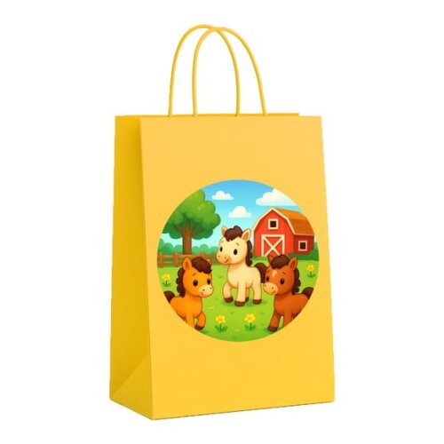 Sacola de Papel Personalizada Infantil Cavalinhos