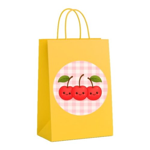Sacola de Papel Personalizada Infantil Cerejinha