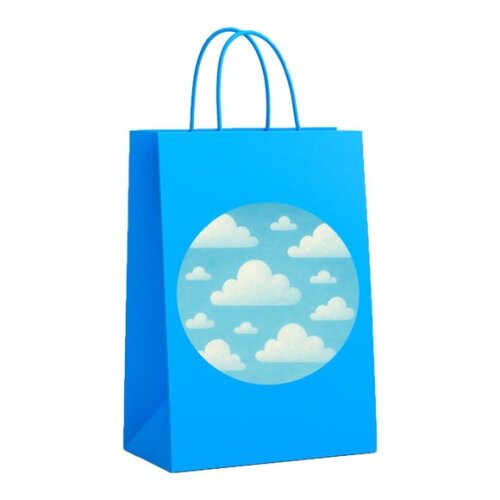 Sacola de Papel Personalizada Infantil Céu Azul