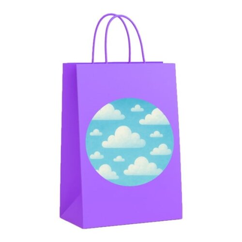 Sacola de Papel Personalizada Infantil Céu Azul