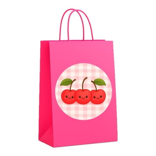 Sacola de Papel Personalizada Infantil Cerejinha