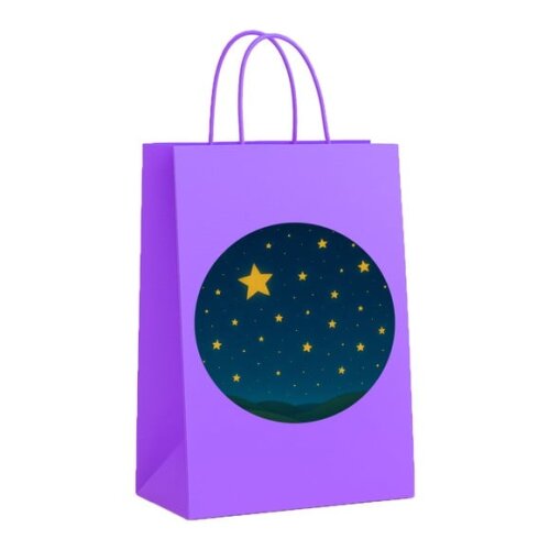 Sacola de Papel Personalizada Infantil Céu Estrelado
