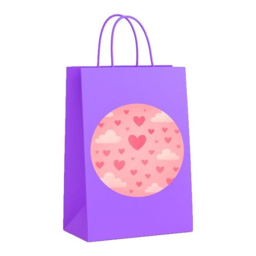 Sacola de Papel Personalizada Infantil Céu Rosa