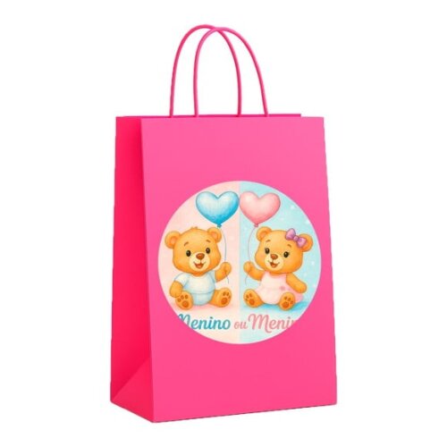 Sacola de Papel Personalizada Infantil Chá de Revelação