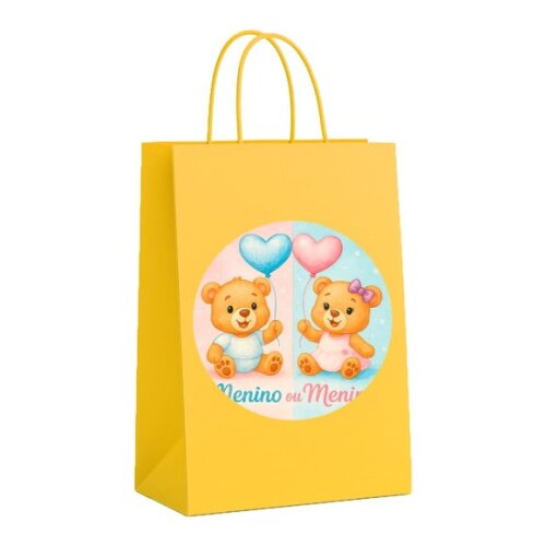 Sacola de Papel Personalizada Infantil Chá de Revelação