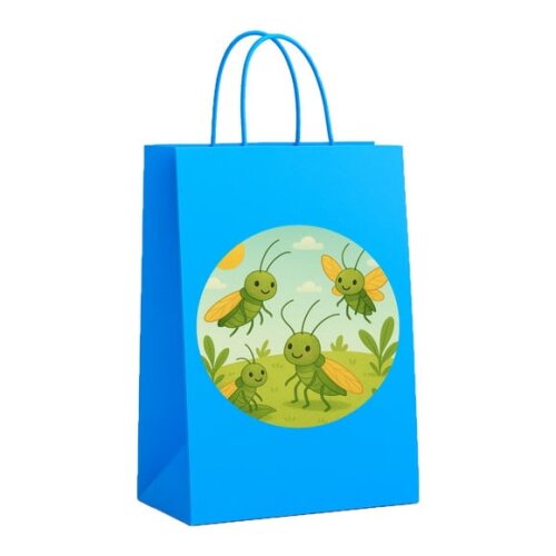 Sacola de Papel Personalizada Infantil Cigarras