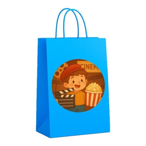 Sacola de Papel Personalizada Infantil Cinema Antigo