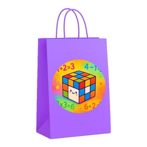 Sacola de Papel Personalizada Infantil Cubo Mágico