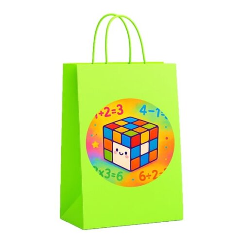 Sacola de Papel Personalizada Infantil Cubo Mágico