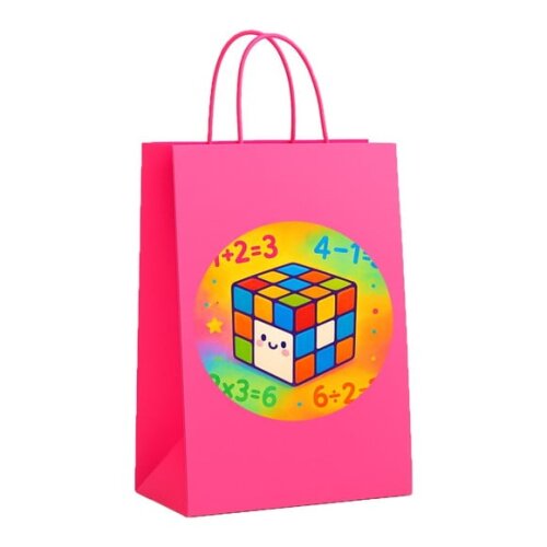 Sacola de Papel Personalizada Infantil Cubo Mágico