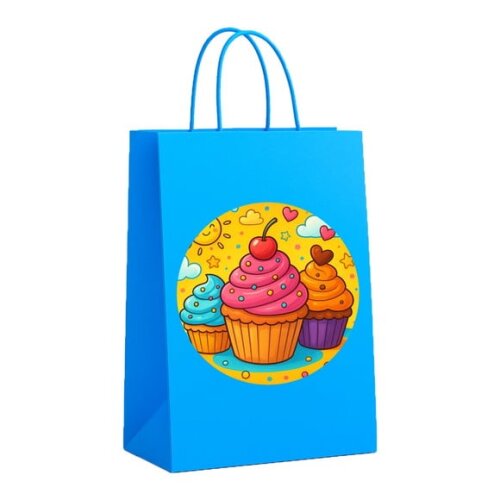 Sacola de Papel Personalizada Infantil Cupcakes