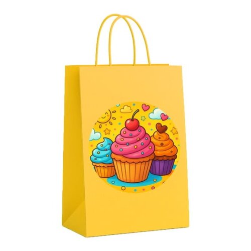 Sacola de Papel Personalizada Infantil Cupcakes