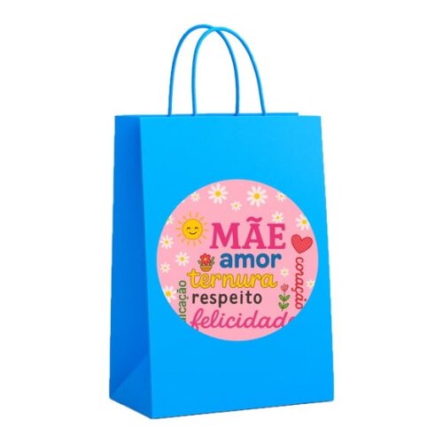 Sacola de Papel Personalizada Infantil Dia das Mães