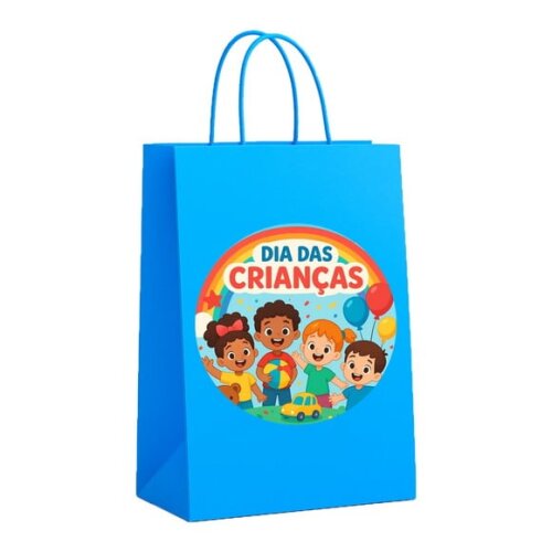 Sacola de Papel Personalizada Infantil Dia das Crianças